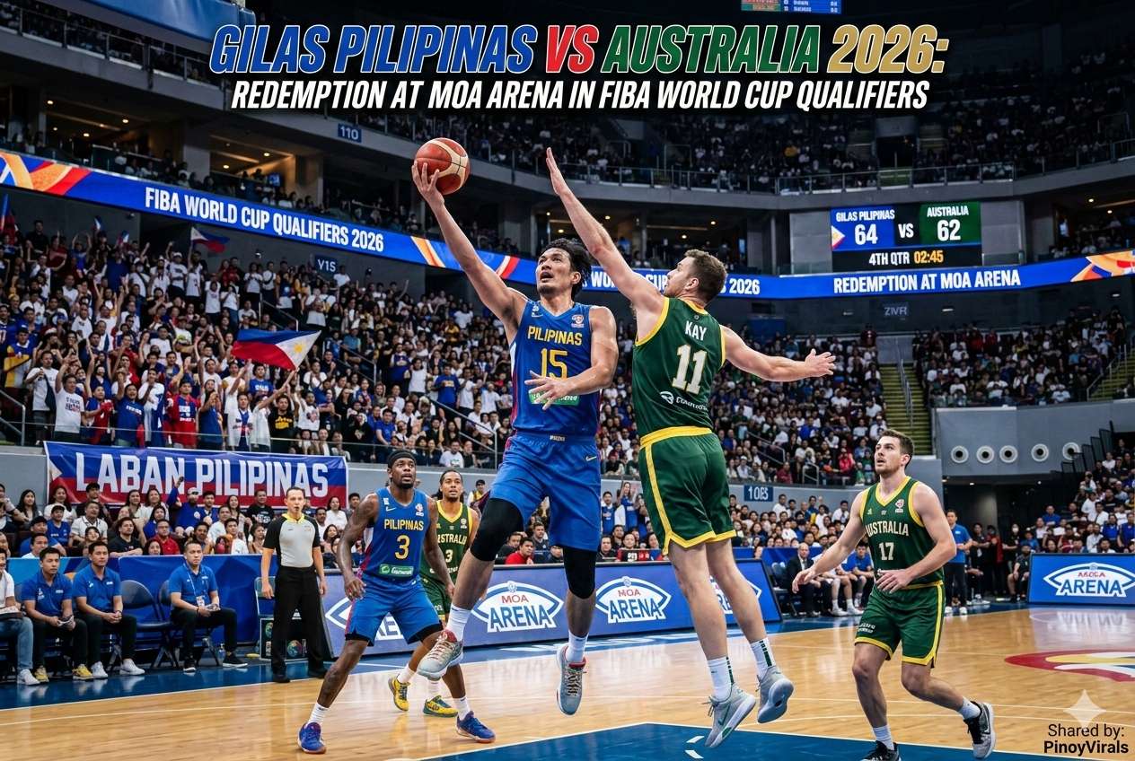 Gilas Pilipinas vs Australia 2026: Redemption at MOA Arena in FIBA World Cup Qualifiers