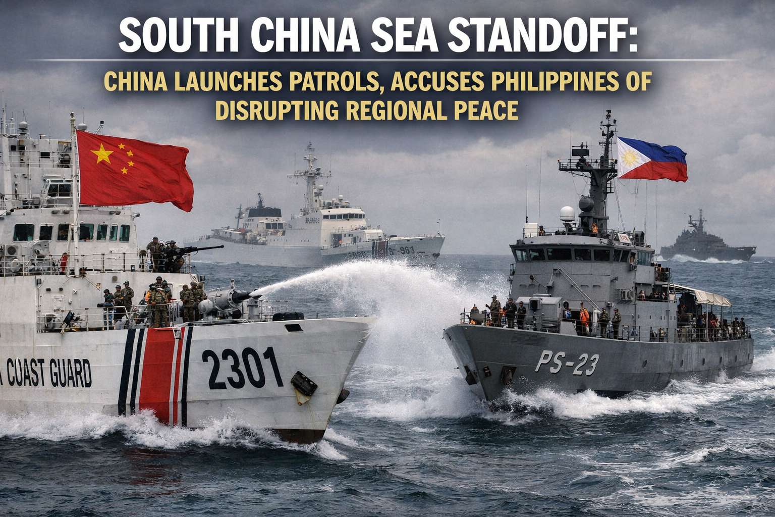 South China Sea Standoff: China Launches Patrols, Accuses Philippines of Disrupting Regional Peace